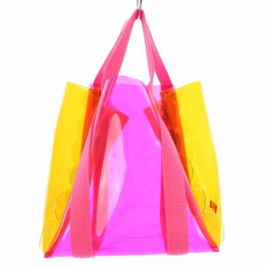 PVCスカラップ トートバッグ ピンク オレンジ /TK OF