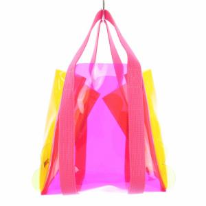 LUDLOW PVCスカラップ トートバッグ ピンク オレンジ /TK OF