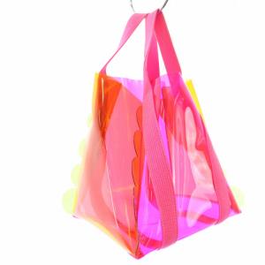 LUDLOW PVCスカラップ トートバッグ ピンク オレンジ /TK OF