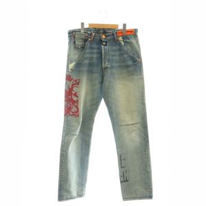 × リーバイス Levis 501デニムパンツ ジーンズ ボタンフライ W34 L32 インディゴブルー