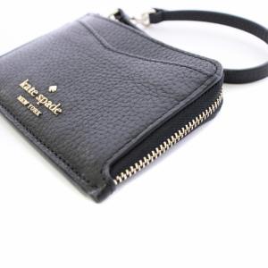 kate spade new york レイラ LEILA スモール カードホルダー パスケース レザー 黒 /TK OF SH