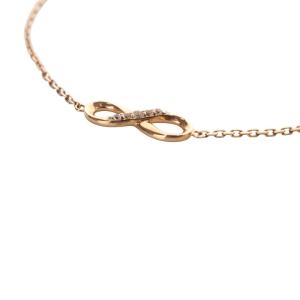 4℃ ブレスレット インフィニティモチーフ SV ピンクゴールド色 /YO12 SH