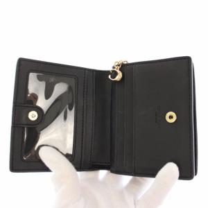 COACH スナップ ウォレット 二つ折り財布 レザー C2862 黒 /TK OF SH