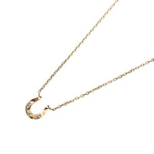 ネックレス ペンダント ダイヤモンド 0.01ct 馬蹄モチーフ K10 ゴールド /YO8