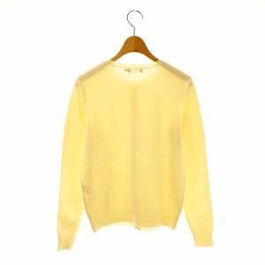 RALPH LAUREN ウール カシミヤ混 ニット クルーネック カーディガン M アイボリー