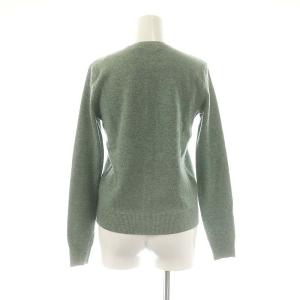 RALPH LAUREN ウール カシミヤ混 ニット クルーネック カーディガン M スモークグリーン