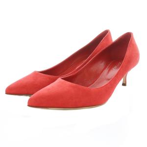 パンプス ポインテッドトゥ スエード EU38 25cm 赤 レッド /SB OS