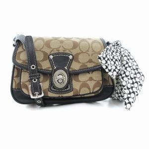 F13790 シグネチャー ミニ ショルダーバッグ ポシェット ベージュ /UO