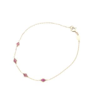 agete Dreamy Dreamy ルビー ブレスレット K10 YG イエローゴールド /SR26