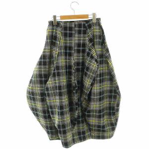 ENFOLD 23AW BALLOON-SKIRT 38 ブラック マルチカラー