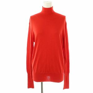 COTTON SILK HIGH NECK KNIT ニット プルオーバー ハイネック 長袖 FO レッド