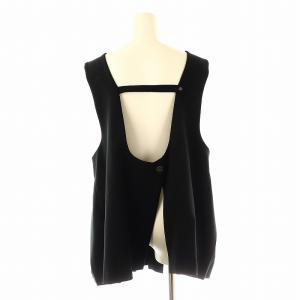 ENFOLD 24SS PLEATS TWO-WAY VEST 38 ブラック