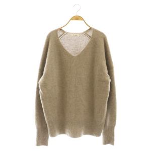 23AW フォックスウールVネックプルオーバー ニット セーター 長袖 ウール F ベージュ /NR OS