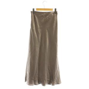 Whim Gazette WhimGazette 23AW ヘビーサテンフレアスカート ロング 36 チャコールグレー /NR OS