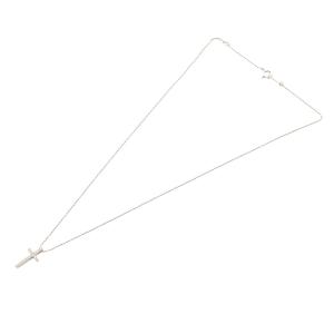 VENDOME AOYAMA クロスネックレス K18WG ダイヤモンド0.12ct