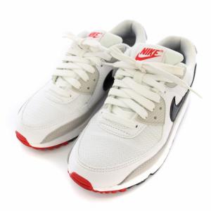 NIKE Women's Air Max 90 White/Grey/Red スニーカー US7