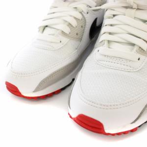 NIKE Women's Air Max 90 White/Grey/Red スニーカー US7
