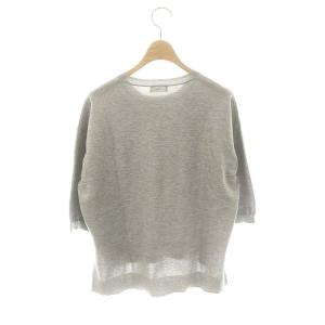 IENA 23AW LEVITA コットンショートスリーブプルオーバー ニット カットソー 五分袖 F グレー 23080900330030