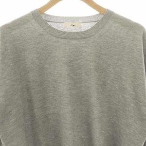 IENA 23AW LEVITA コットンショートスリーブプルオーバー ニット カットソー 五分袖 F グレー 23080900330030