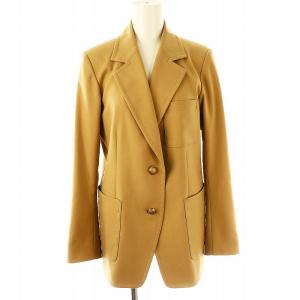 24AW ブレザージャケット テーラード ウール混 36 ベージュ /MI OS SH
