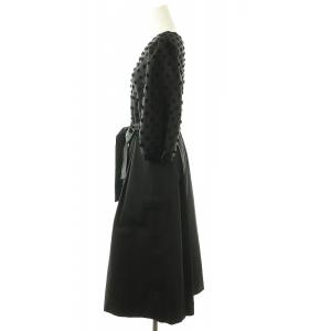 Grace Class 23SS フェザードットコンビワンピース ベルト付き 36 黒 /MI OS SH