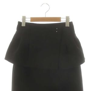 CELFORD 23AW 2WAYペプラムナロースカート ロング タイト 38 黒 /NR OS SH