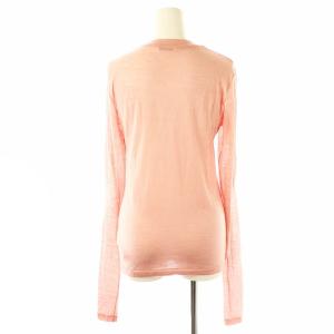 AURALEE 23AW SUPER SOFT WOOL SHEER L/S TEE カットソー ウール 1 ピンク /MI