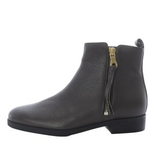 ブーツ ショート ローヒール レザー 23cm ダークブラウン /YO10 SH