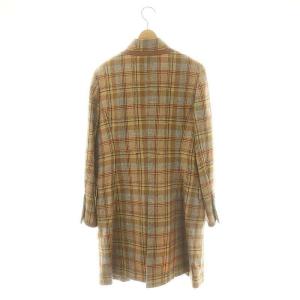 SCAPA チェックコート アウター ロング 42 ベージュ マルチカラー /NR OS