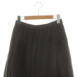 Spick&Span 22AW エンブロイダリーレーススカート ロング フレア 刺繍 38 チャコールグレー /DO OS