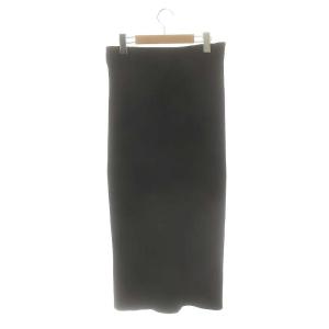Framework 24AW ストレッチリブタイトスカート ニット ロング ブラック /ES OS