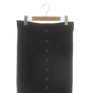 Framework 24AW ストレッチリブタイトスカート ニット ロング ブラック /ES OS