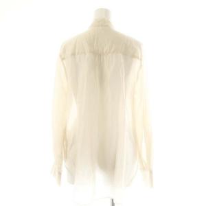 Spick&Span 24SS シアーリボンブラウス シャツ 長袖 ベージュ