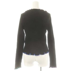 furfur 24SS マルチカラートリムカーディガン ニット F 黒 /MI OS