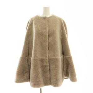 23AW ボア マントコート ポンチョ アウター 38 モカ /DF OS