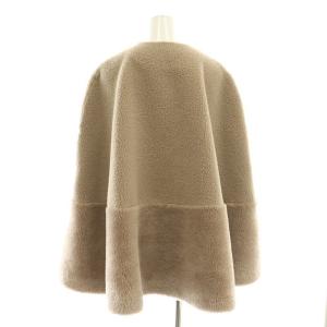 UNITED ARROWS 23AW ボア マントコート ポンチョ アウター 38 モカ /DF OS