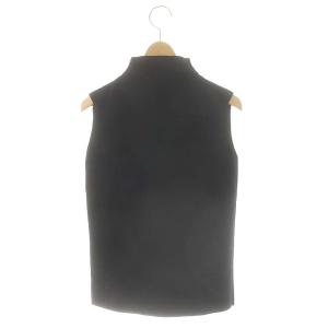 L'Appartement 24SS No Sleeve ニット カットソー ハイネック 黒