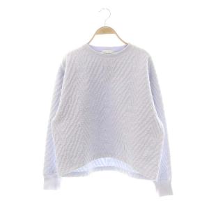 キルト ジャカード スウェット カットソー FREE 青