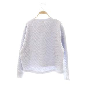 UNITED ARROWS キルト ジャカード スウェット カットソー FREE 青