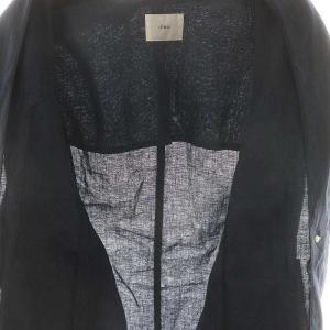 IENA 23SS フレンチリネンジャケット テーラード 38 紺 /MI OS