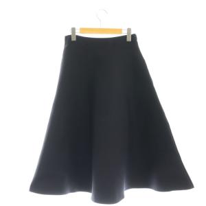 MADISONBLUE 23AW ミモレフレアニットスカート M ダークネイビー