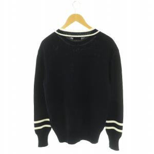 MONCLER 23AW モノグラムパッチ コットンベルベット ニット M