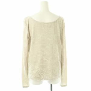 GRACE CONTINENTAL 25SS クラッシュベロアカットトップ カットソー 長袖 36 グレー /DF OS