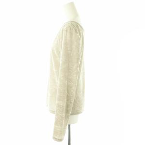 GRACE CONTINENTAL 25SS クラッシュベロアカットトップ カットソー 長袖 36 グレー /DF OS