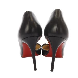 Christian Louboutin パンプス ピンヒール ポインテッドトゥ セパレート スタッズ スパイク レザー 34 ブラック /YO16