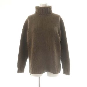 3G ジーロンラム×カシミヤ ドロップショルダー ニット プルオーバー セーター 長袖 タートルネック