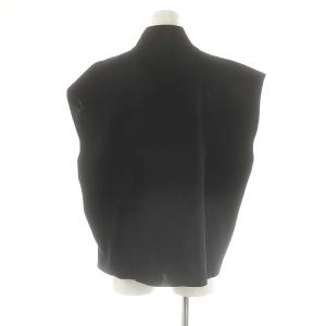 BLAMINK コットンミラノ14Gハーフジップニット 38 ブラック