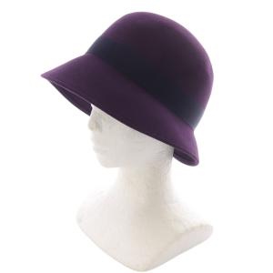 帽子 ウール フェルトハット 紫 パープル 紺 ネイビー /SR30