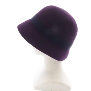 Borsalino 帽子 ウール フェルトハット 紫 パープル 紺 ネイビー /SR30