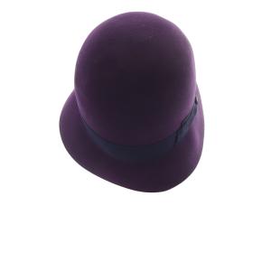 Borsalino 帽子 ウール フェルトハット 紫 パープル 紺 ネイビー /SR30